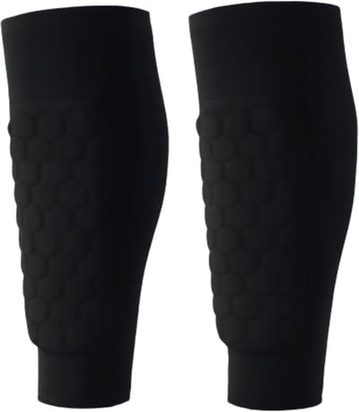 Solfit - Scheenbeschermers Voetbal met Compressie Sleeve – Comfortabele Shin Pad Sleeves – Lichtgewicht en Ademend – Voor Kinderen en Volwassenen – Zwart M - SHINXPAD