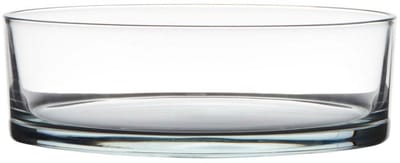 Hakbijl Glass Lage schaal / vaas - transparant rond glas - 8 x 29 cm - plat - glazen vazen - woonaccessoires