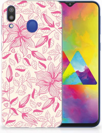 Samsung Galaxy M20 (Power) TPU Case Pink Flowers