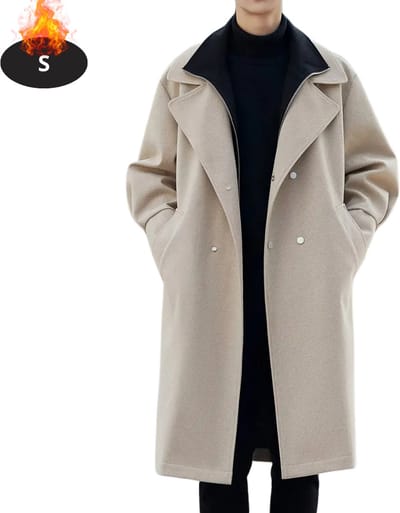 Livano Mantel Heren - Tussenmantel - Jas - Mantelpakje - Trenchcoat - Overjas - Overcoat - Winter - Abrikoos - S