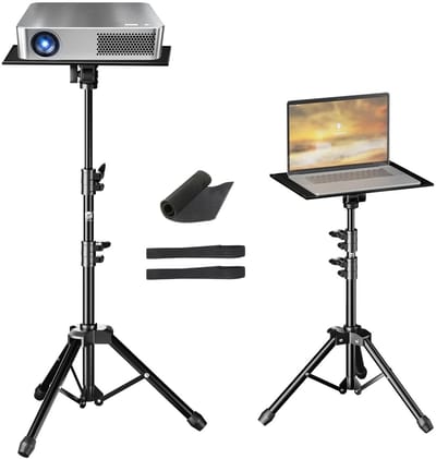 NordHaus Projector/Laptop Statief - Beamer Standaard - Laptop Driepoot - Verstelbaar en Stabiel Ontwerp - 90 cm Zwart