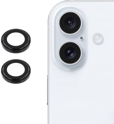 Camera lens Protector Geschikt voor: Apple iPhone 17 - screen protector - glas - bescherm je camera - beschermglas - Zwart