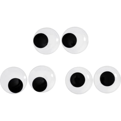VBS Wiebeloogjes "Maxi", 6 stuks - Rond, Ø 6 cm