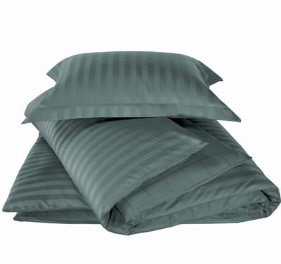 De Witte Lietaer Dekbedovertrek Katoen Satijn Zygo - Eenpersoons - 140 x 220 cm - Groen