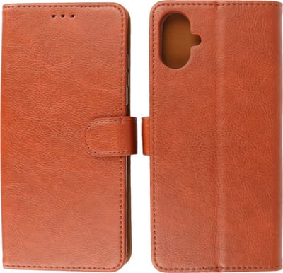 Hoesje Geschikt voor Samsung Galaxy A06 - Book Case Telefoonhoesje - Kaarthouder Portemonnee Hoesje - Wallet Case - Bruin