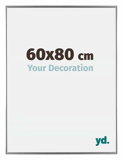 Your Decoration - Fotolijst 60x80 cm - Kunststof - Zilver Hoogglans - Evry