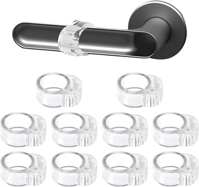 10 Stuks Deurknop Beschermers - Transparante PVC Stopper voor Deuren en Muren - Voor Deurknoppen van 17 mm en 20 mm Diameter