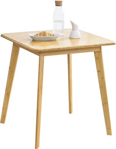 Eettafel Närpes bamboe 70x70x75 cm houtkleurig