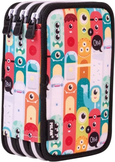 Etui met Drie Vakken - School Etui Pennenbakje - School Organisatie - Inclusief Veel Schrijfwaren