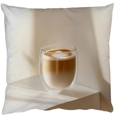 Sierkussens - Kussentjes Woonkamer - 50x50 cm - Mok - Latte - Minimalistisch - Schaduw