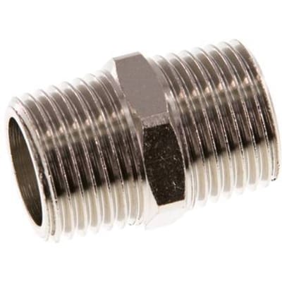 R 1/2'' Vernikkeld Messing Borstnippel 16 Bar [2 Stuks]