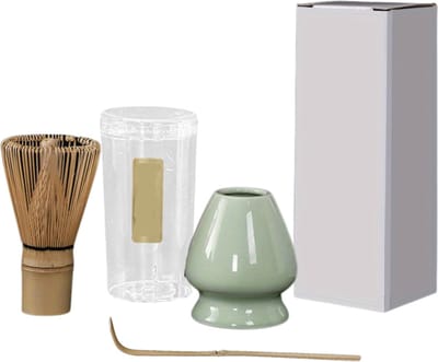 Nivard Matcha Set - Starterkit - Klopper - Matcha Thee Set - Matcha Whisk - 3 stuk - Groen