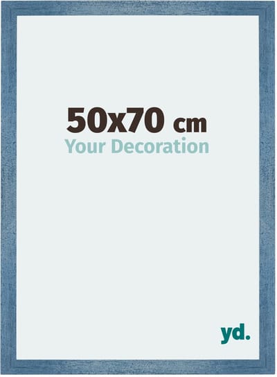 Your Decoration - Puzzellijst 50x70 cm - Helder Blauw Geveegd - Puzzellijst 500-1000 stukjes - MDF Fotolijst - Mura