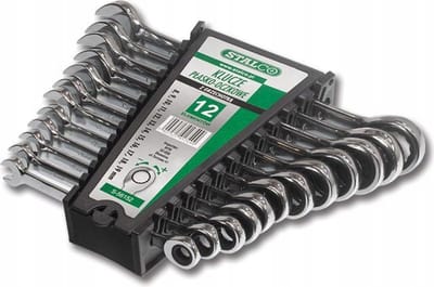 STALCO Ringsleutelset met Ratel, 12-delig (S-56152)