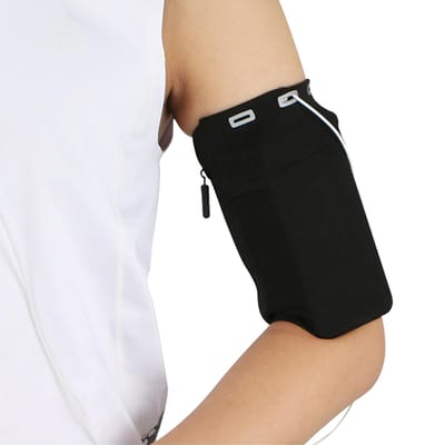 Multifunctionele Armtas Gym Telefoonhouder Outdoor Armhoes Hardloopband Waterdichte Fietstas XL zwart