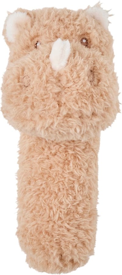 Nattou TEDDY Rammelaar - Neushoorn - 14 cm - Karamel