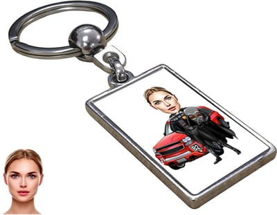 Moeder Karikatuur Superheld - Karikatuur Sleutelhanger met Jouw Foto - Sleutelhanger - Cadeau - Verjaardag - Kerst - Kado - Valentijn - Moederdag - Moederdag cadeautje - Moederdag cadeau voor mama - Gepersonaliseerd Cadeau