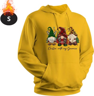 Bovista Kersttrui - Heren - Foute Kersttrui - Christmas Sweater - Kerst Sweater - Christmas Jumper - Hoodie - Geel - S