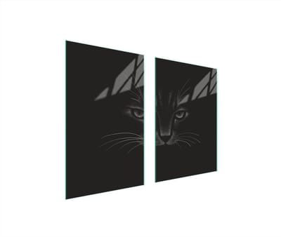 TMK ArtDeko - Snijplank - Kat Motief - 65x52 cm - Glas