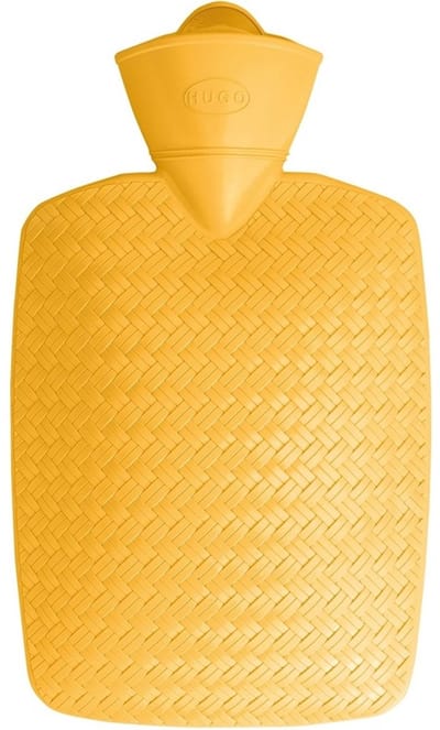Warmwater kruik zonder hoes - geel - rubber - 1800 ml - kinderen/volwassenen - Cadeau
