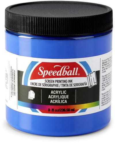 Acrylic ink ultramarine blue screen printing - Speedball