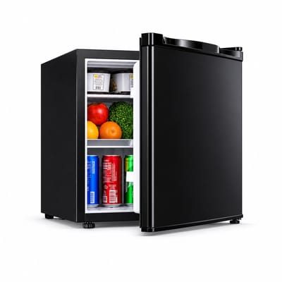 Celestul Mini Koelkast 44L - Koelkast met Vriesvak - Stille Minibar 41 dB - Compacte Koelkast voor Slaapkamer, Kantoor & Studentenkamer - Zwart