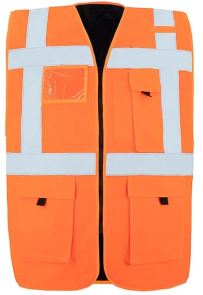 Korntex Padded Comfort Executive Safety Vest Wismar CO² Neutral KX165 - Signal Orange - S