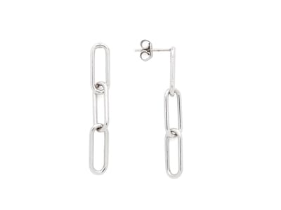Glow - 106.1431.00 - Oorhangers - Zilver - Gerhodineerd - 40mm x 6mm