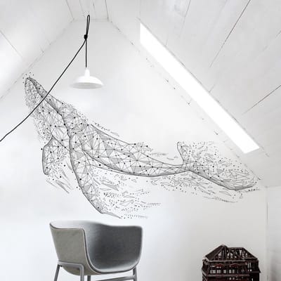 Muursticker | Walvissen | Puntjes en Streepjes | Wanddecoratie | Muurdecoratie | Slaapkamer | Kinderkamer | Babykamer | Jongen | Meisje | Decoratie Sticker