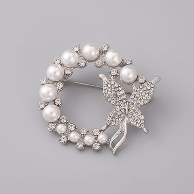Vlinderbroche - Elegante Broche met Parel | Twinolo