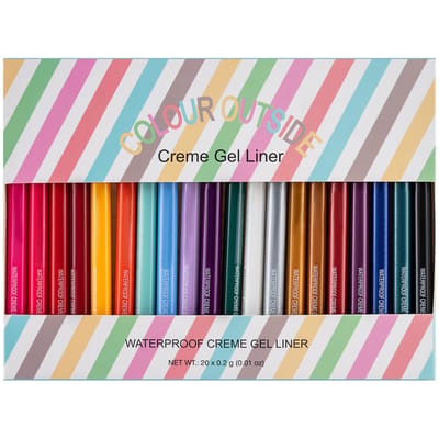 HANDAIYAN Lot de 20 Crèmes Gel Liner Séchage Rapide Imperméable Anti-Taches Eyeliner Coloré gray