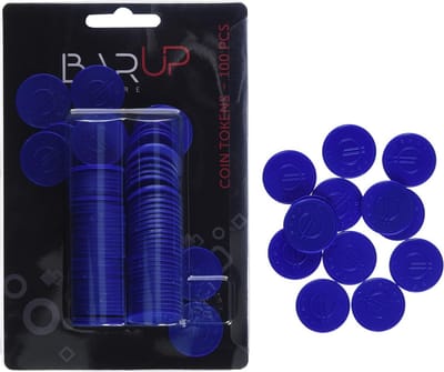 100x Consumptiemunten Blauw Omschakelbaar voor Horeca en Evenementen Ø25mm