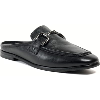 Pod Mila Leren Dames Zwarte Mules