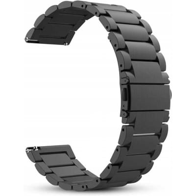 Spacecase Horlogeband Rvs 20Mm Zwart Voor Apple Watch
