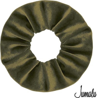Jumalu Scrunchie Velvet Groen – Haarelastiek – Haarwokkel – Zacht Fluweel – Ø 10 cm – 1 Stuk