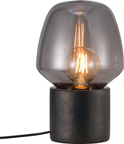 Nordlux Christina 20-tafellamp-E27-beton-antraciet-smoke glas
