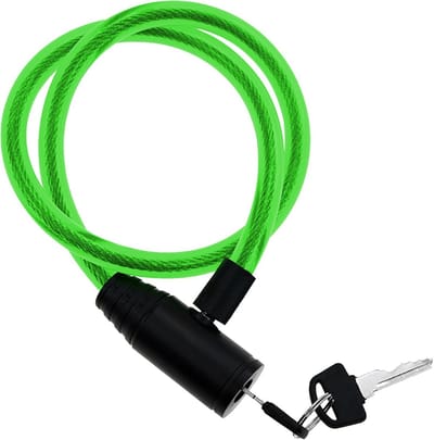 E-scooter slot - Kabel slot - Voertuig beveiligen - Versterkt staal - 60 cm - Groen