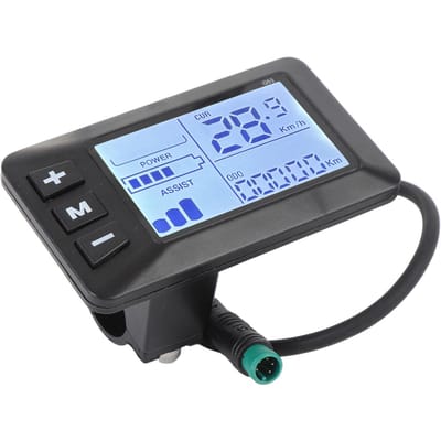 Panneau de Contrôle d'Affichage LCD pour Vélo Électrique Compteur de Vitesse de Vélo Panneau LCD pour Trottinette Électrique avec 5 Broches white
