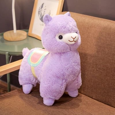 35/50CM Schattige Zadel Alpaca Pluche Speelgoed Zacht Pluche Alpacasso Alpaca Poppen Knuffeldier Speelgoed Leuke Vrienden Verjaardagscadeau 35cm paars