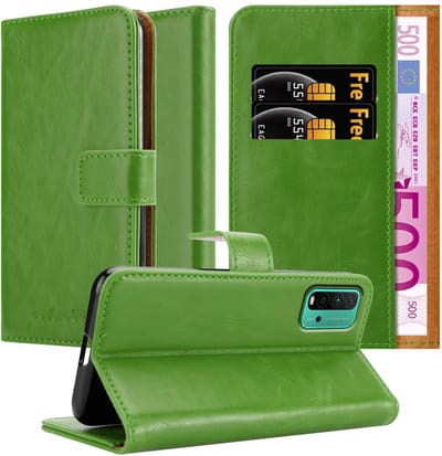 Cadorabo Hoesje geschikt voor Xiaomi RedMi 9T / POCO M3 in GRAS GROEN - Beschermhoes met magnetische sluiting, standfunctie en kaartvakje Book Case Cover Etui