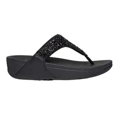 FitFlop Lulu Summerfoil-sandalen met sleehak voor dames (Zwart)