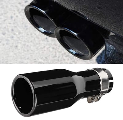 Dailygoods- Uitlaatpijp Universeel - RVS Uitlaatdemper - Uitlaat Tips - Klem 54-76-200mm - Duurzaam - Eenvoudige Installatie