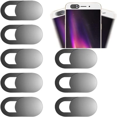 Octav8® Webcam Cover - Camera Cover - Privacy Schuifje - 8 Stuks - Ultra Dun - Zwart