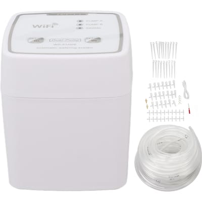 Kit d'irrigation goutte à goutte WiFi Système d'arrosage automatique à double pompe à télécommande pour 20 plantes en pot white