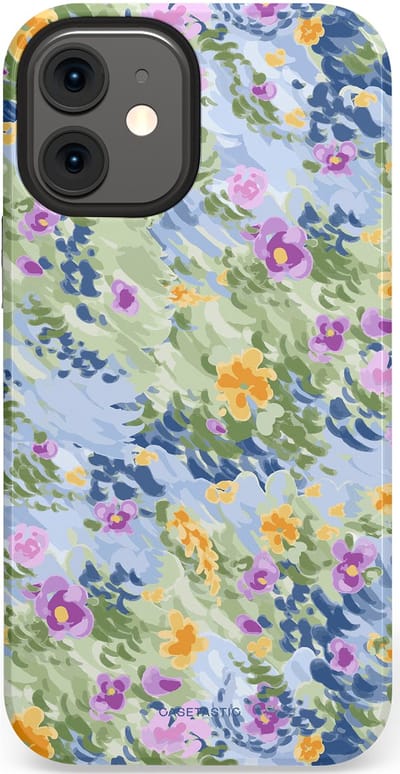Casetastic Hoesje Geschikt voor Apple iPhone 12 Mini - Stijlvolle Beschermende Duo-layer Case - Vijver briesje