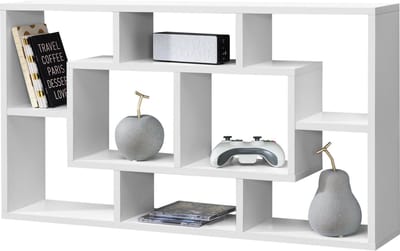 Wandrek Saputit met 8 vakken 85x16x48 cm wit