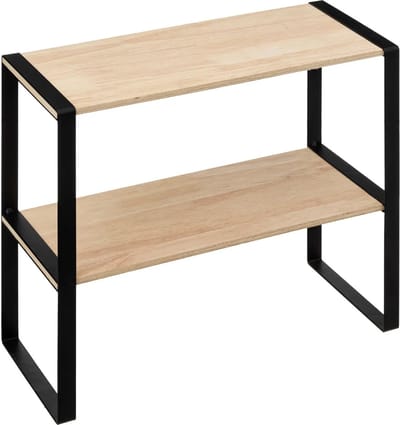 5Five Keukenrek aanrecht organiser - metaal - hout - 40 x 18 x 35 cm - opbergrek