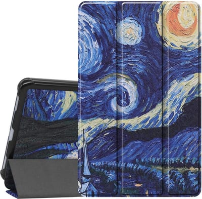 Hoesje Geschikt Voor Samsung Galaxy Tab A7 lite hoes Bookcase Sterrennacht Print - Hoes Hoesje Geschikt Voor Samsung Galaxy Tab A7 lite hoesje Smart cover