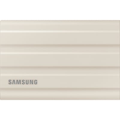 Samsung Portable T7 Shield - Externe SSD - USB C 3.2 - Inclusief USB C en USB A kabel - Geschikt voor iPhone USB C - 2 TB - Beige