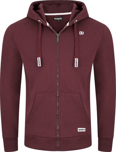 riverso Heren Sweatjack RIVNoah regular fit Rood S Volwassenen Hoodiejacket - Sweatvest